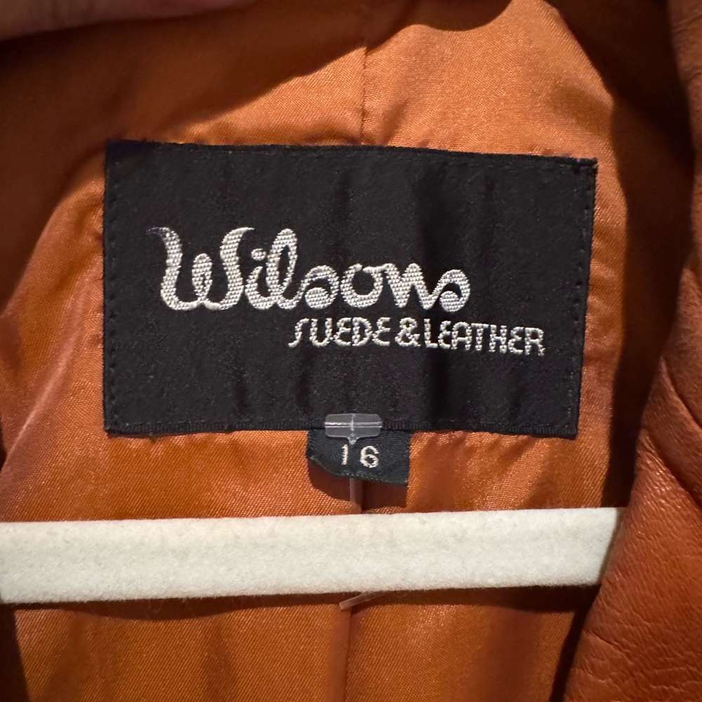 Vintage Wilson Brown Leather Blazer Tailored Notched Lapel with pockets - Picture 3 of 9